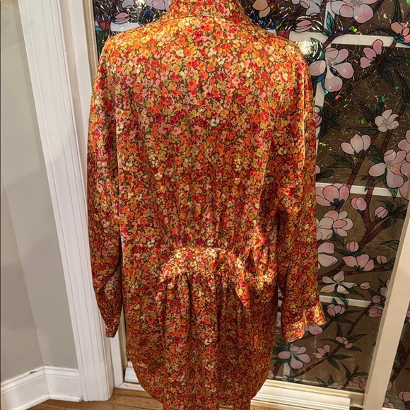 Victoria's Secret Vibrant Floral Satin Robe - One Size - Picture 3 of 8